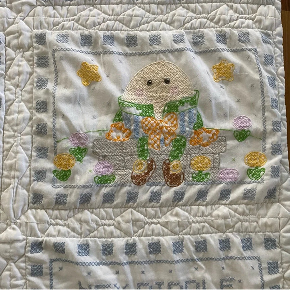 VTG Bucilla Mother Goose Rhymes Quilt (63480) Finished Quilt 30x33” Baby Blanket - Picture 3 of 15